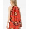 SURKANA Printed bamboo halter top Coral