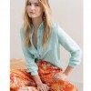 SURKANA Long sleeve shirt with yoke trim detail Aqua green SURKANA Long sleeve shirt with yoke trim detail Aqua green