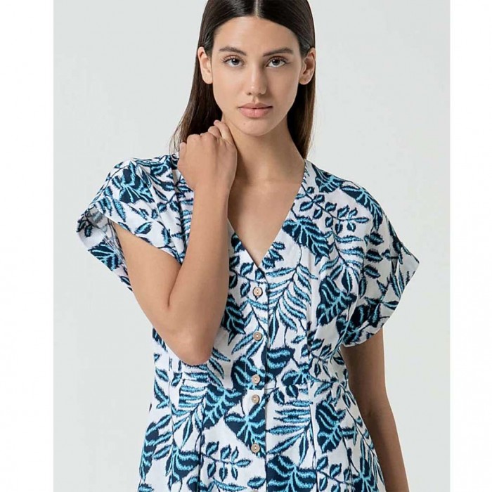 SURKANA Long midi shirt dress Blue