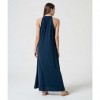 SURKANA Long sleeveless dress with front slit Navy blue SURKANA Long sleeveless dress with front slit Navy blue