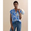 SURKANA Blouse with V-neck opening Blue SURKANA Blouse with V-neck opening Blue