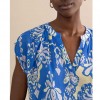 SURKANA Blouse with V-neck opening Blue SURKANA Blouse with V-neck opening Blue