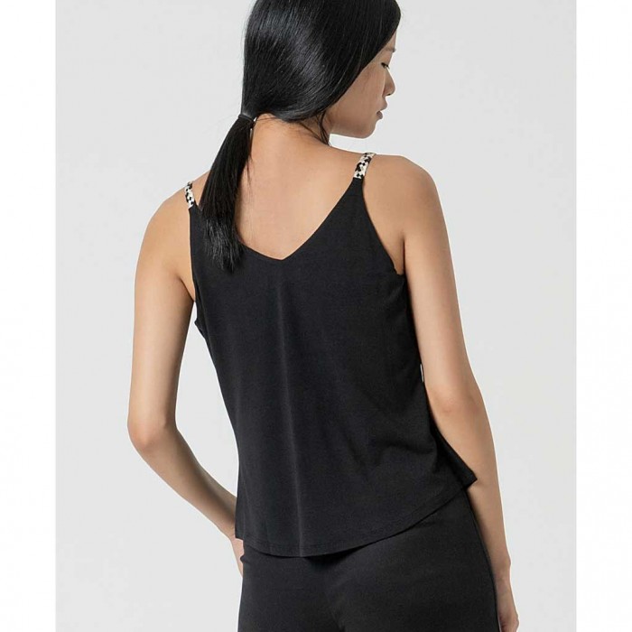SURKANA Bamboo straps top with hardware Black