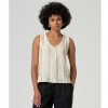 SURKANA Embroidered top with straps and micro-ruffle OFF WHITE SURKANA Embroidered top with straps and micro-ruffle OFF WHITE