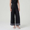 SURKANA Wide-leg trousers with embroidered hem BLACK SURKANA Wide-leg trousers with embroidered hem BLACK