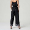 SURKANA Wide-leg trousers with embroidered hem BLACK SURKANA Wide-leg trousers with embroidered hem BLACK