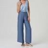 SURKANA Straight leg trousers with front zip, lyocell BLUE SURKANA Straight leg trousers with front zip, lyocell BLUE