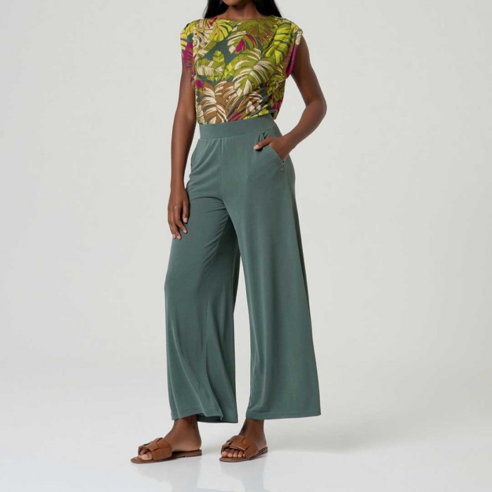 SURKANA Long open kimono, flowing knit GREEN