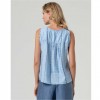 SURKANA Embroidered top with straps and micro-ruffle LIGHT BLUE SURKANA Embroidered top with straps and micro-ruffle LIGHT BLUE