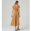 SURKANA cotton midi dress with belt CAMEL SURKANA cotton midi dress with belt CAMEL