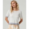 SURKANA White fine knit jersey with contrasting ribbed pattern SURKANA White fine knit jersey with contrasting ribbed pattern
