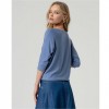 SURKANA V-neck bamboo sleeve top BLUE SURKANA V-neck bamboo sleeve top BLUE