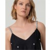 SURKANA subtly embroidered tank top BLACK SURKANA subtly embroidered tank top BLACK