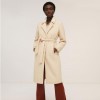 SURKANA COAT WITH BELT AND LAPER COLLAR BEIGE