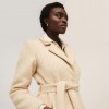 SURKANA COAT WITH BELT AND LAPER COLLAR BEIGE