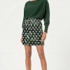 SURKANA Sequin short skirt Green