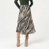 SURKANA Patterned satin midi skirt Green