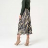 SURKANA Patterned satin midi skirt Green