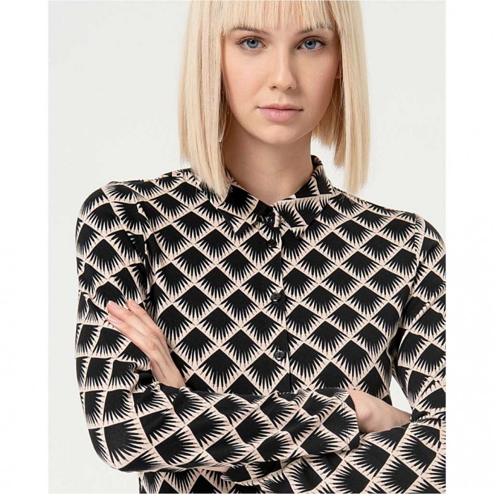 SURKANA Printed long sleeve elastic shirt Black