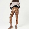 SURKANA Smooth metallic straight pants Copper