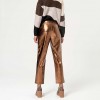 SURKANA Smooth metallic straight pants Copper