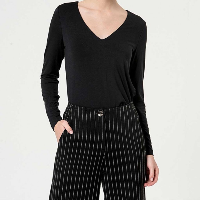 SURKANA Pinstripe wide leg pants Black