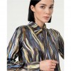 SURKANA Satin shirt with printed bow Green