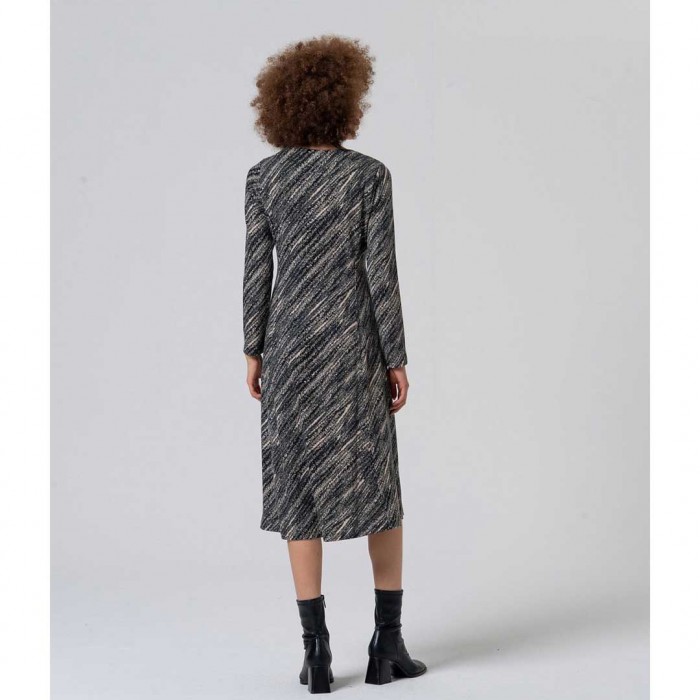 SURKANA Midi boat-neck dress Black