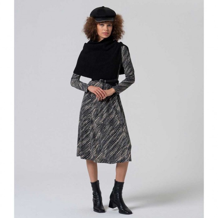 SURKANA Midi boat-neck dress Black