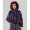 SURKANA WOMAN Purple faux fur jacket with high collar PURPLE