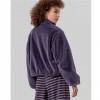 SURKANA WOMAN Purple faux fur jacket with high collar PURPLE