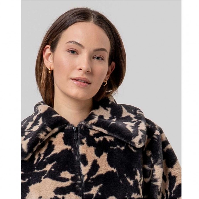 SURKANA WOMAN FAUX COAT BLACK/WHITE