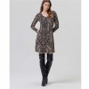 SURKANA WOMAN Short straight V-neck knit dress Black