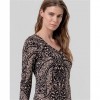 SURKANA WOMAN Short straight V-neck knit dress Black