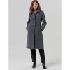 SURKANA WOMAN Long chenille coat with lape GREY