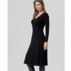 SURKANA WOMAN modal wrap midi dress BLACK