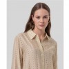 SURKANA WOMAN lyocell straight-cut shirt with polka dots BEIGE