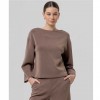SURKANA WOMAN Oversized knit T-shirt with boat neckline TAUPE