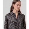 SURKANA WOMAN Satin shirt with polka dots Black