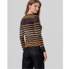SURKANA WOMAN striped crew neck sweater BLACK
