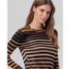 SURKANA WOMAN striped crew neck sweater BLACK