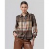 SURKANA WOMAN Checked shirt with shoulder gathers Light came