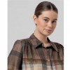 SURKANA WOMAN Checked shirt with shoulder gathers Light came